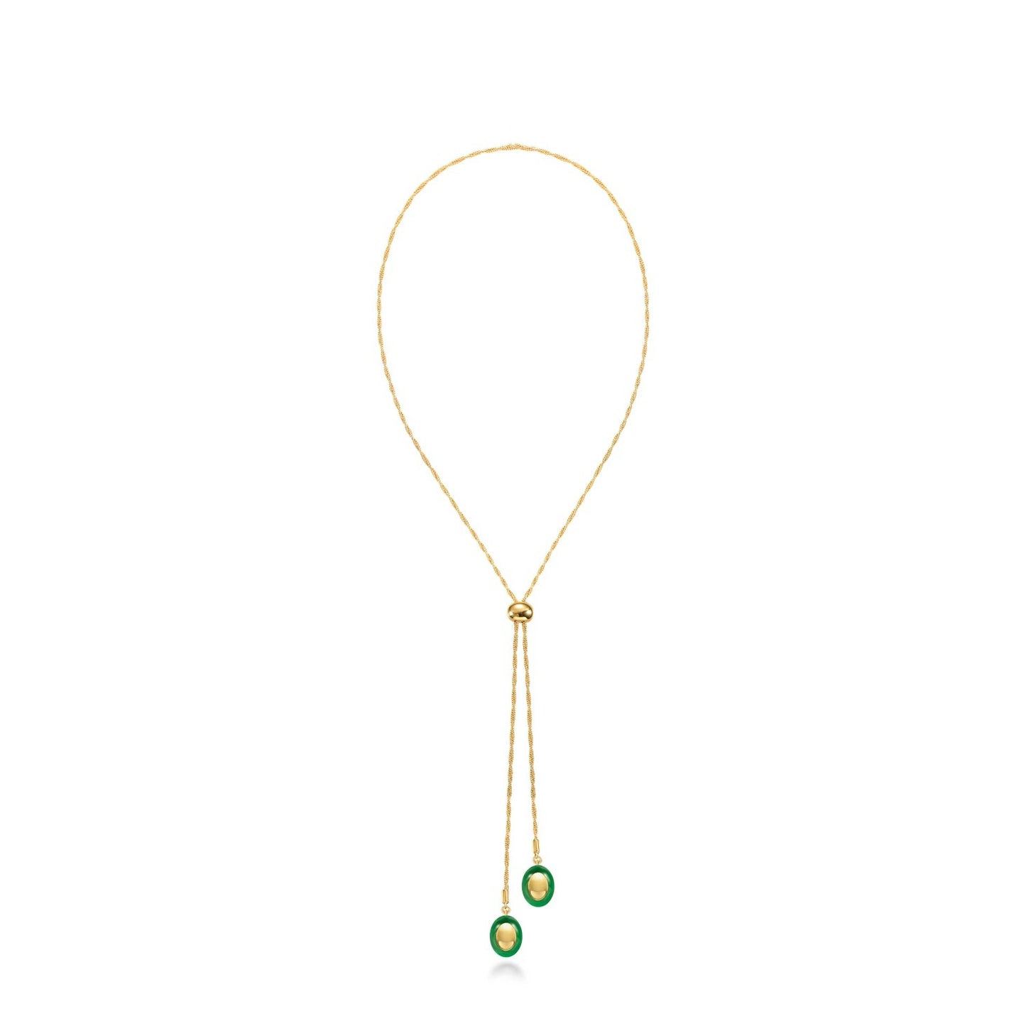 Enamel Retro Layered Long Pendant