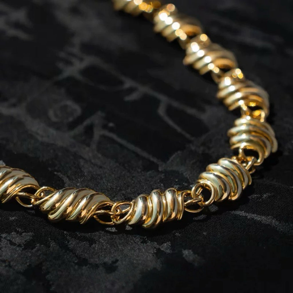Golden Gnocchi Thick Necklace