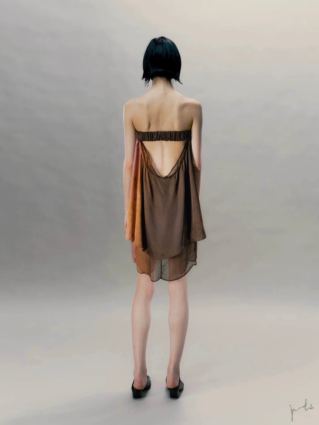 Double-Layer Patchwork Short Tube Top Dress