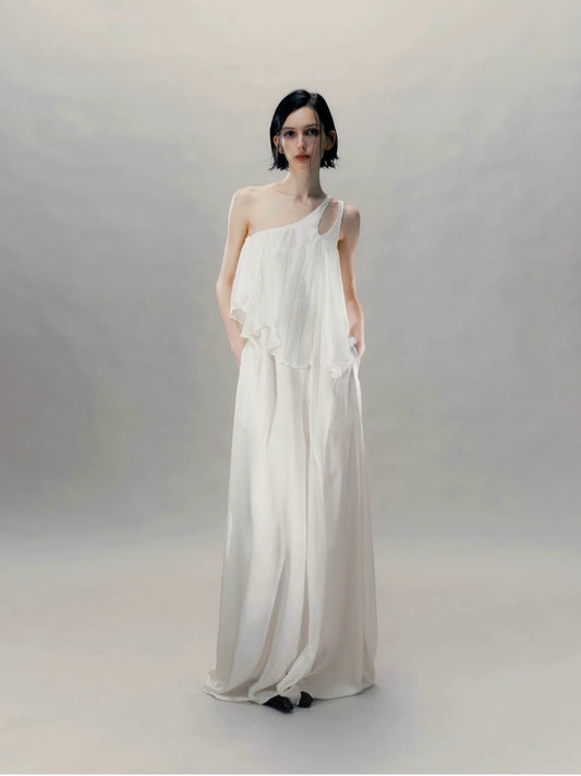 One-Shoulder Flared Dress