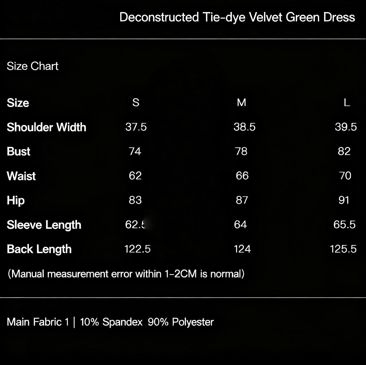 Deconstructed Tie-dye Velvet Green Dress