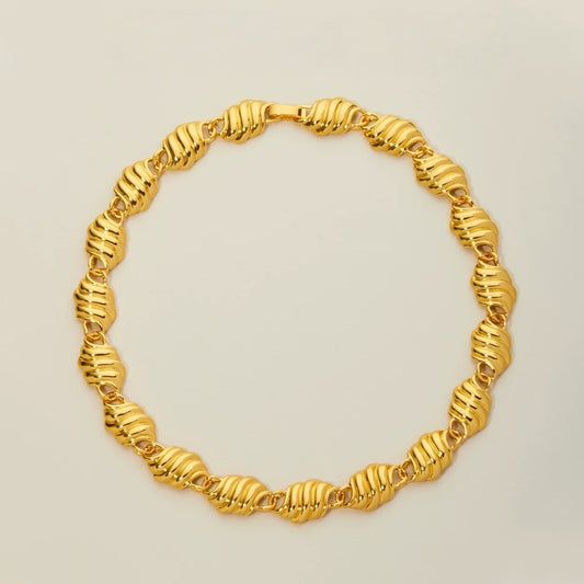 Golden Gnocchi Thick Necklace