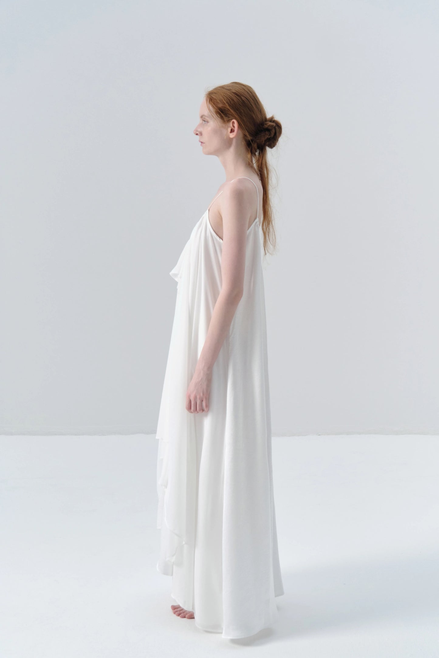 Multi-layer Mesh White Camisole Dress