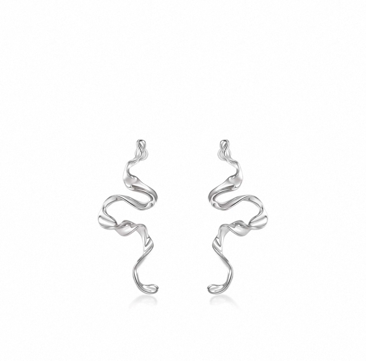 Golden Ribbon Small Earrings