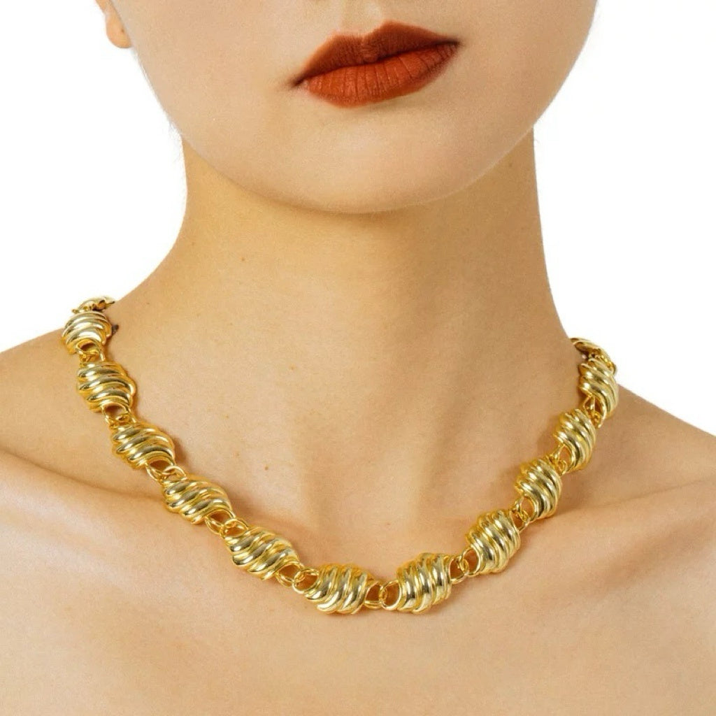 Golden Gnocchi Thick Necklace