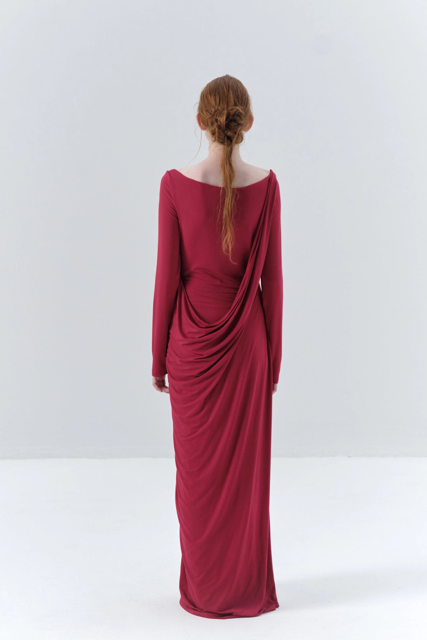 Deconstructed Knitted Red Dress