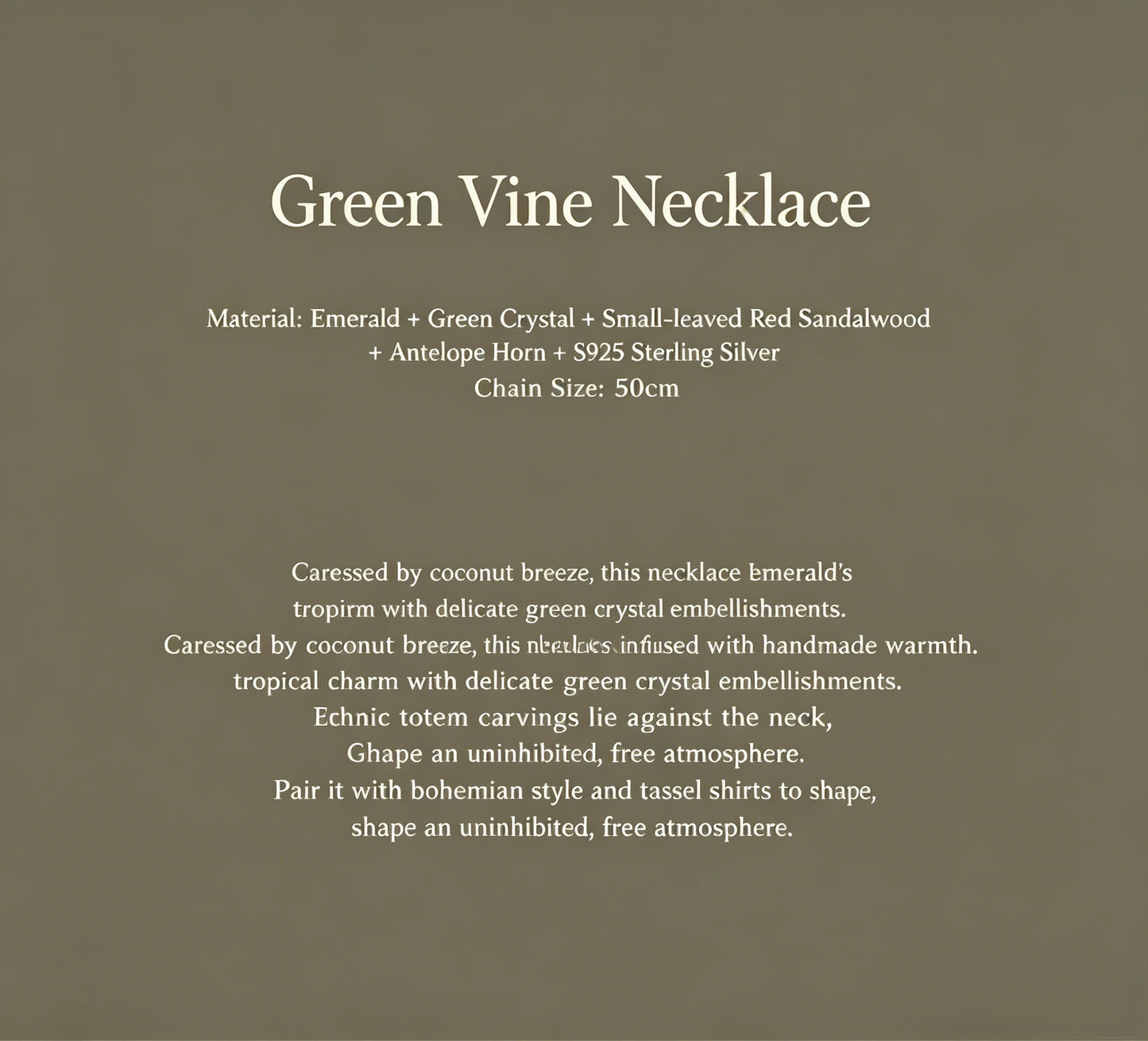 Green Vine Necklace