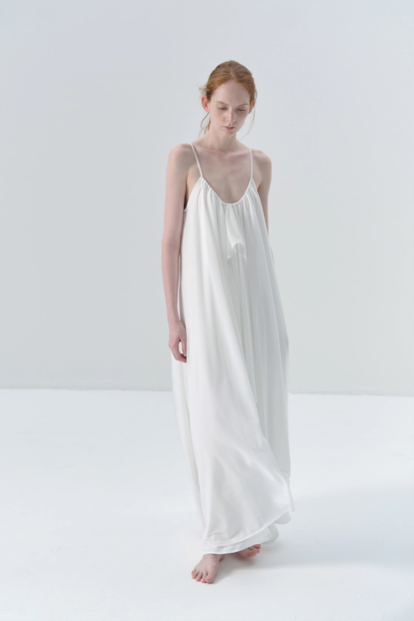 Multi-layer Mesh White Camisole Dress