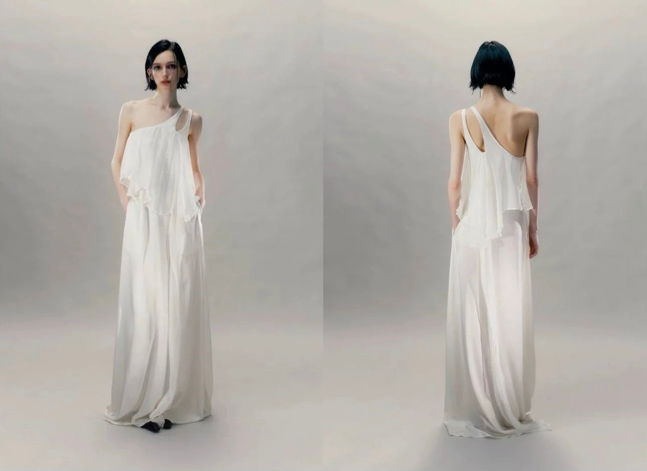 One-Shoulder Flared Dress