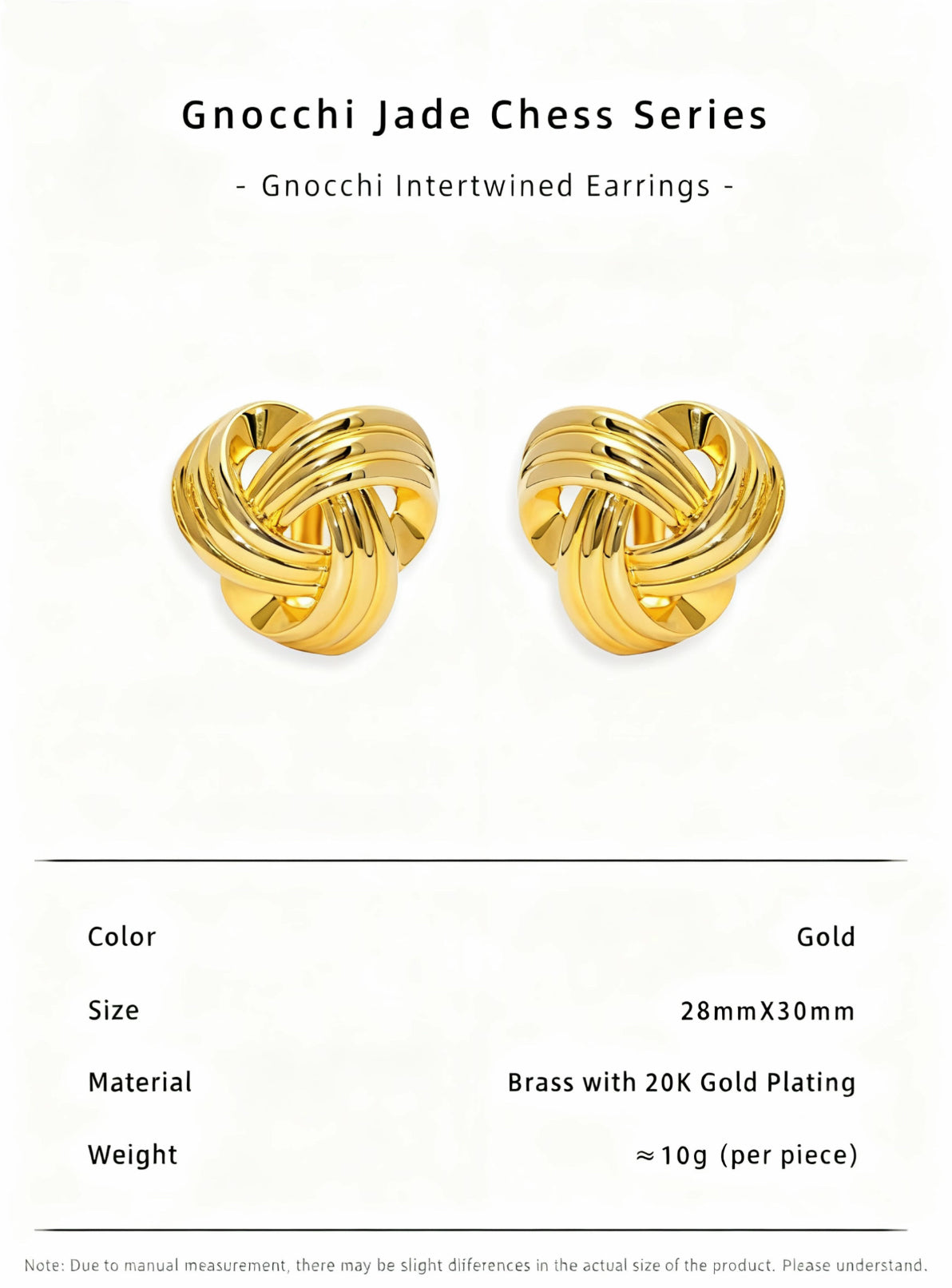 Golden Intertwined Earrings