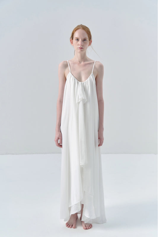 Multi-layer Mesh White Camisole Dress