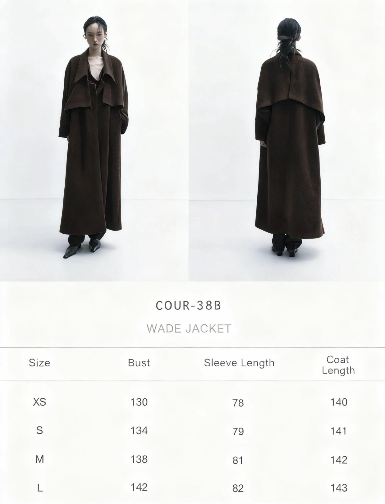 Cape-Style Lapel Drop-Shoulder Trench Coat