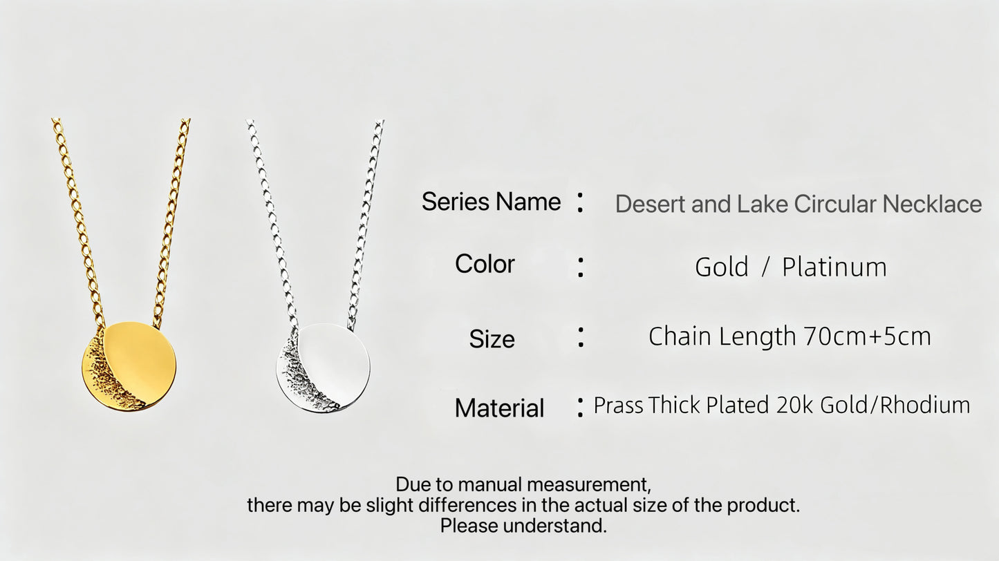 Desert and Lake Circular Necklace