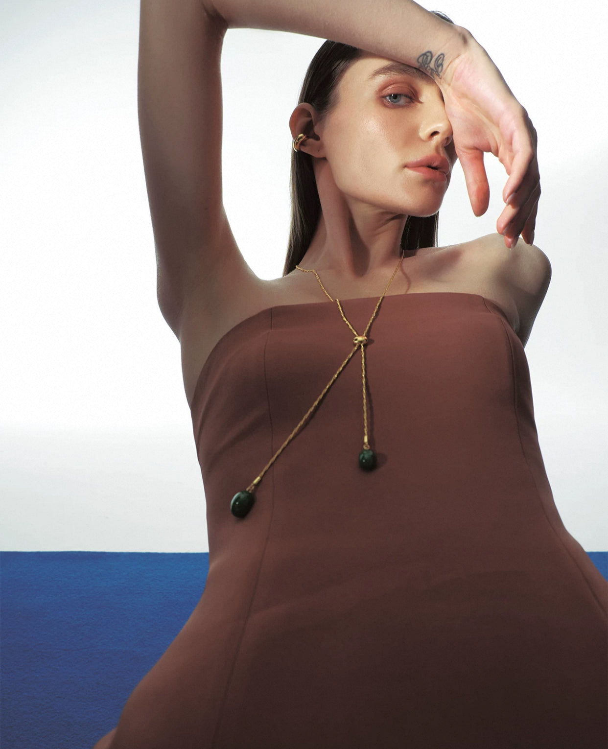 Enamel Retro Layered Long Pendant