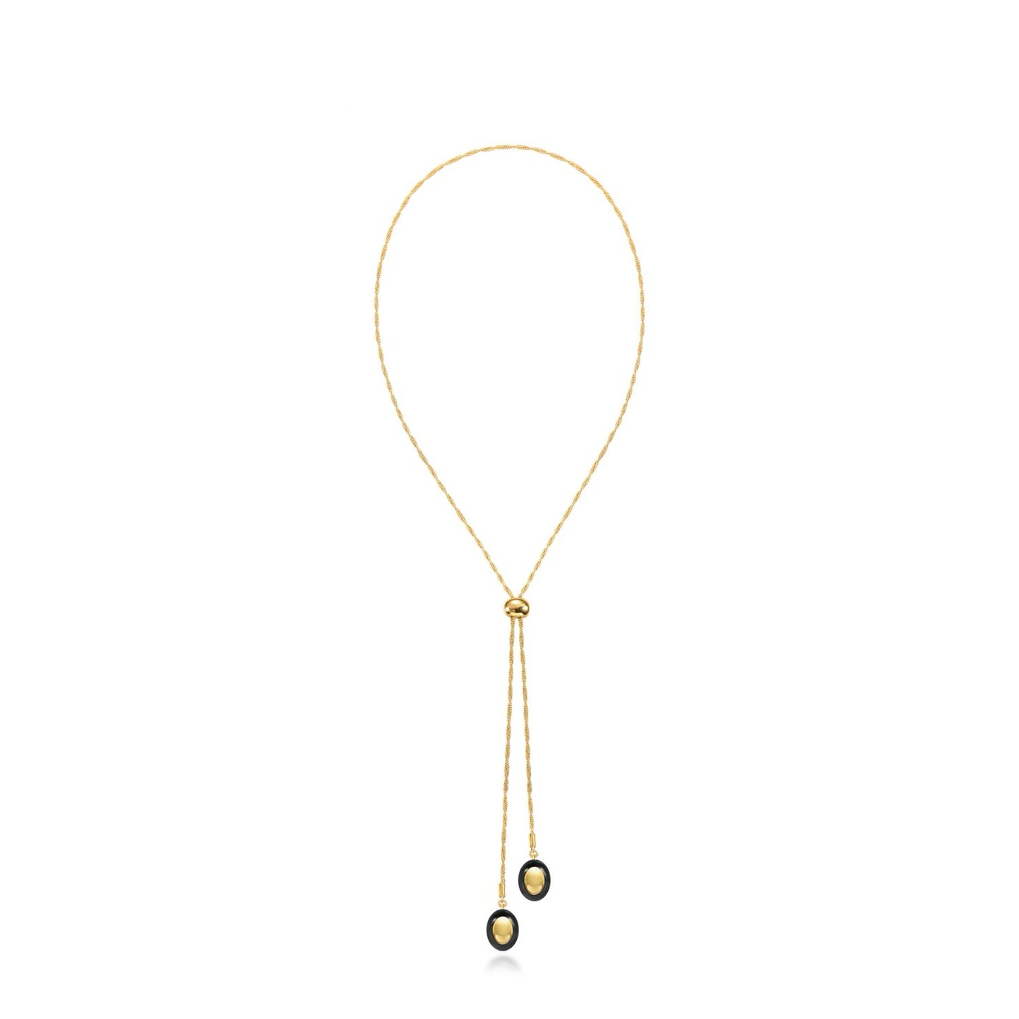 Enamel Retro Layered Long Pendant