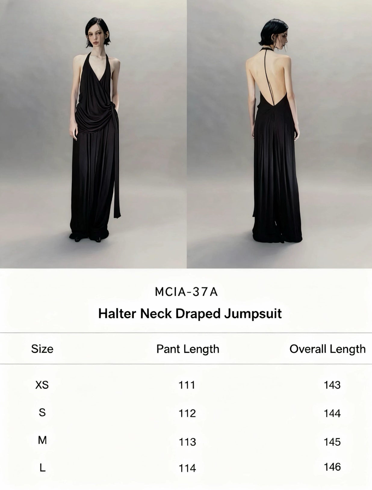 Halter Neck Draped Jumpsuit