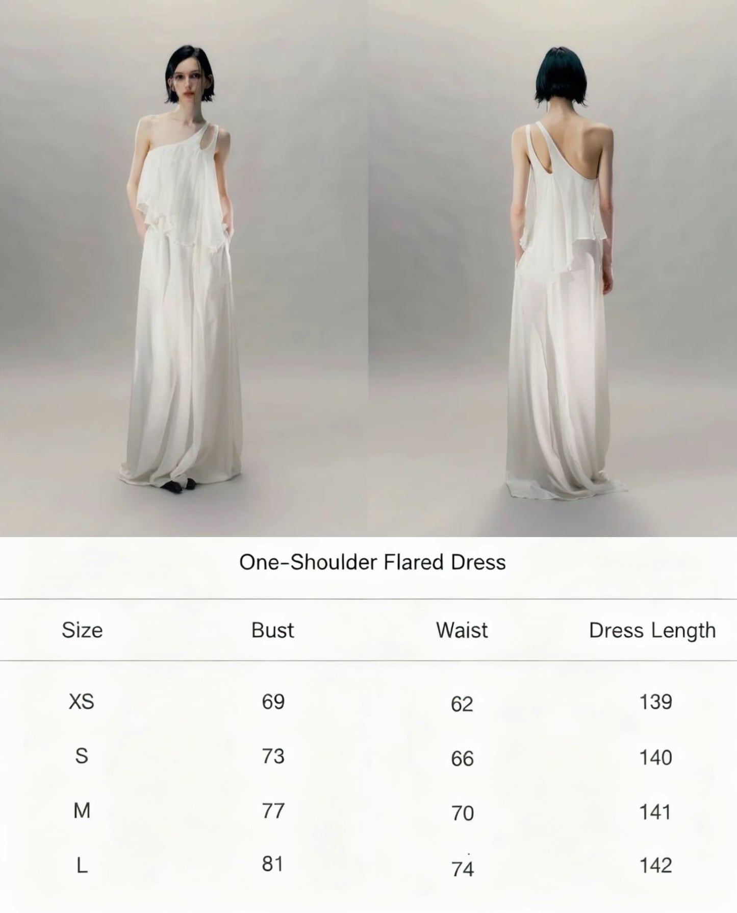 One-Shoulder Flared Dress