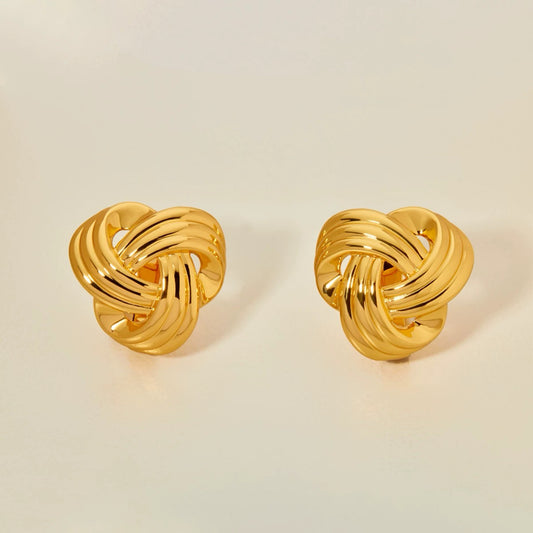 Golden Intertwined Earrings