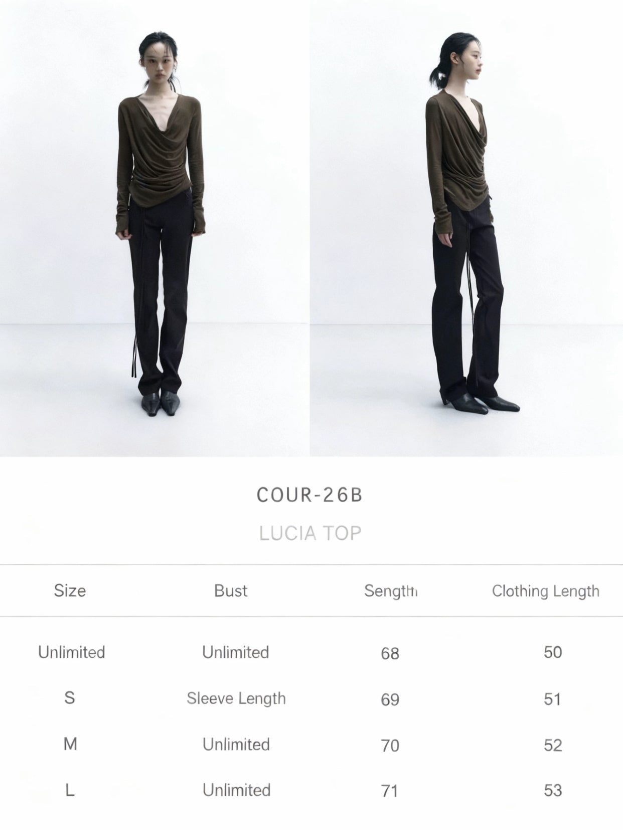 Draped Cowl Neck Top