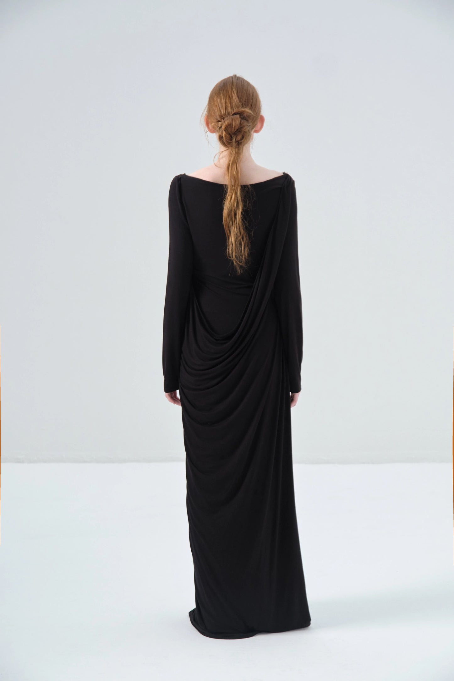 Deconstructed Knitted Black Dress