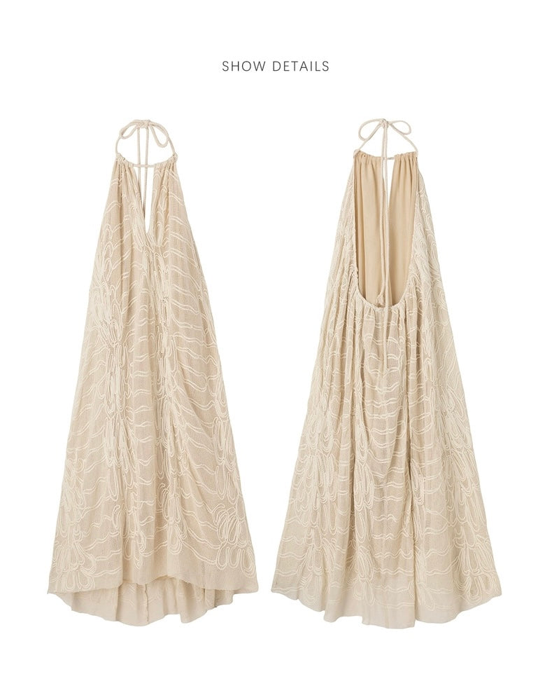 Knitted backless skirt holiday skirt