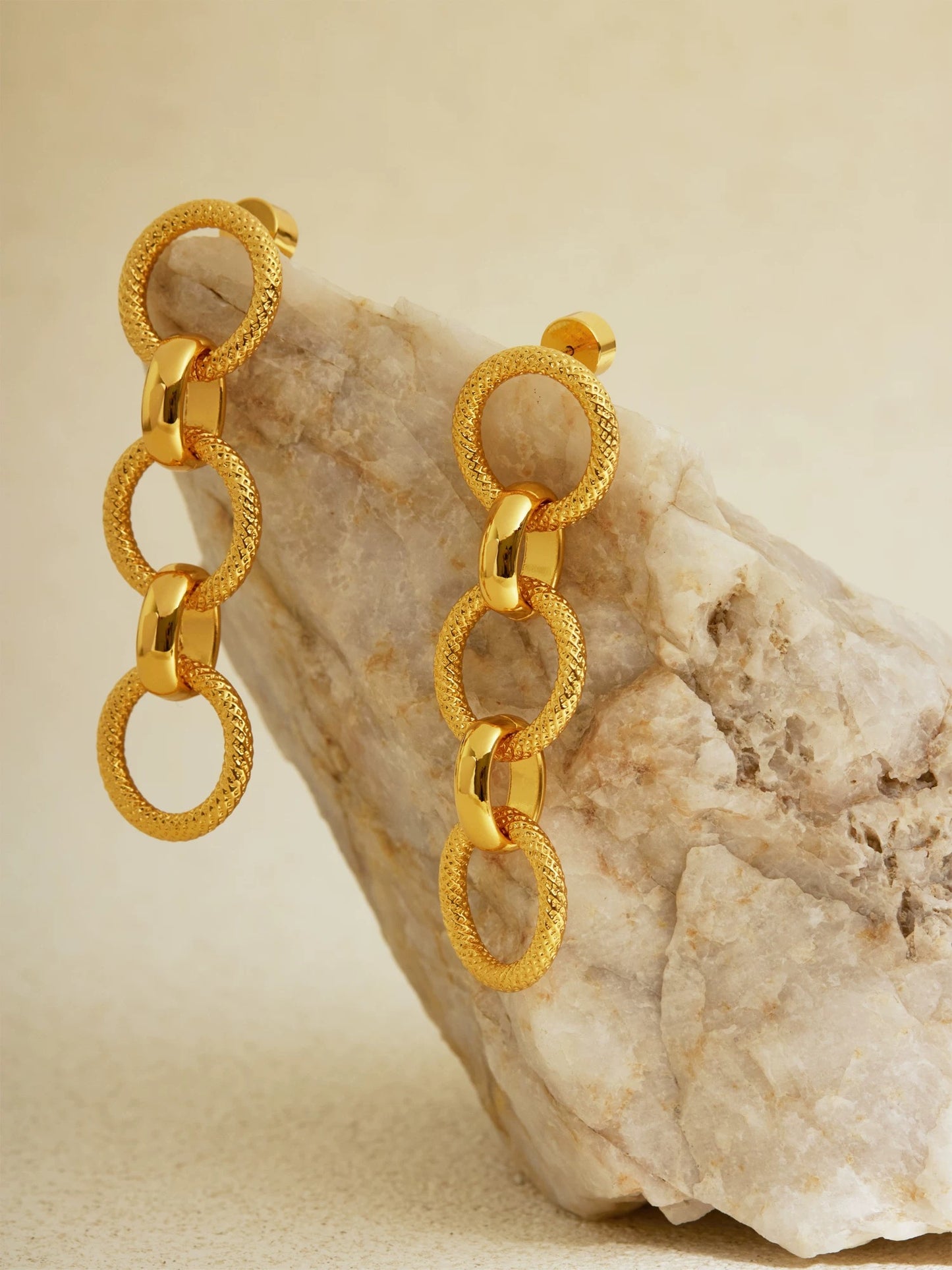 Wind-Eroded Ring Earrings