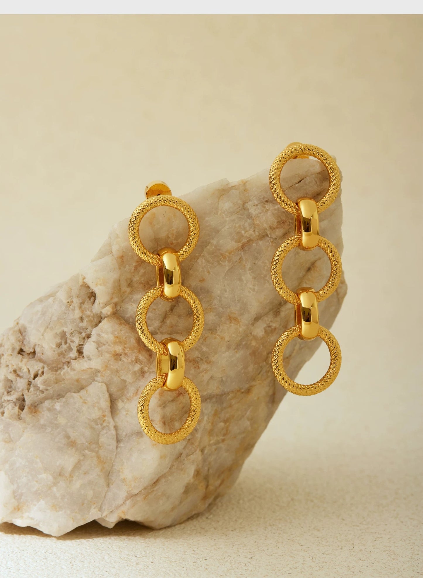 Wind-Eroded Ring Earrings