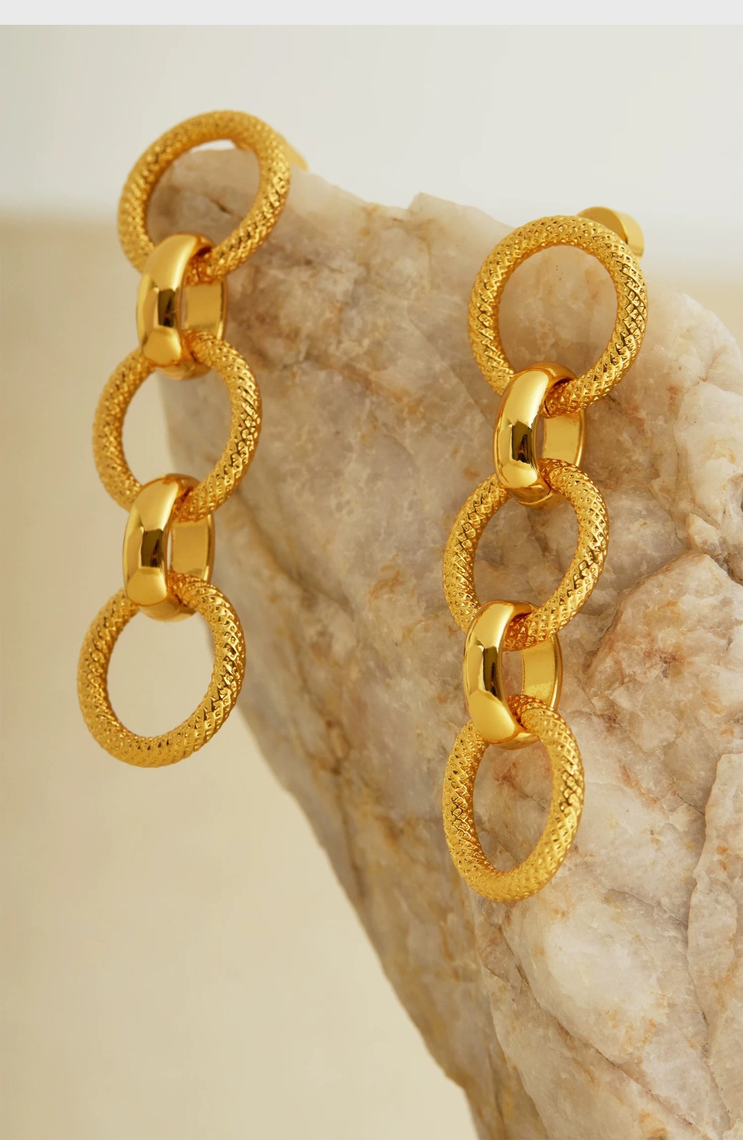 Wind-Eroded Ring Earrings