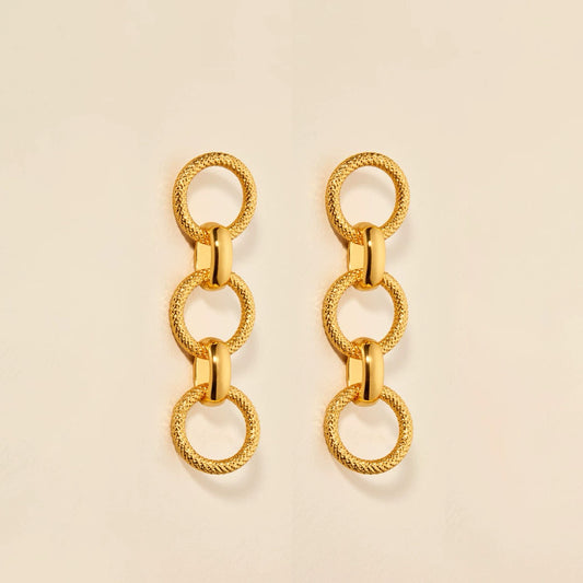 Wind-Eroded Ring Earrings