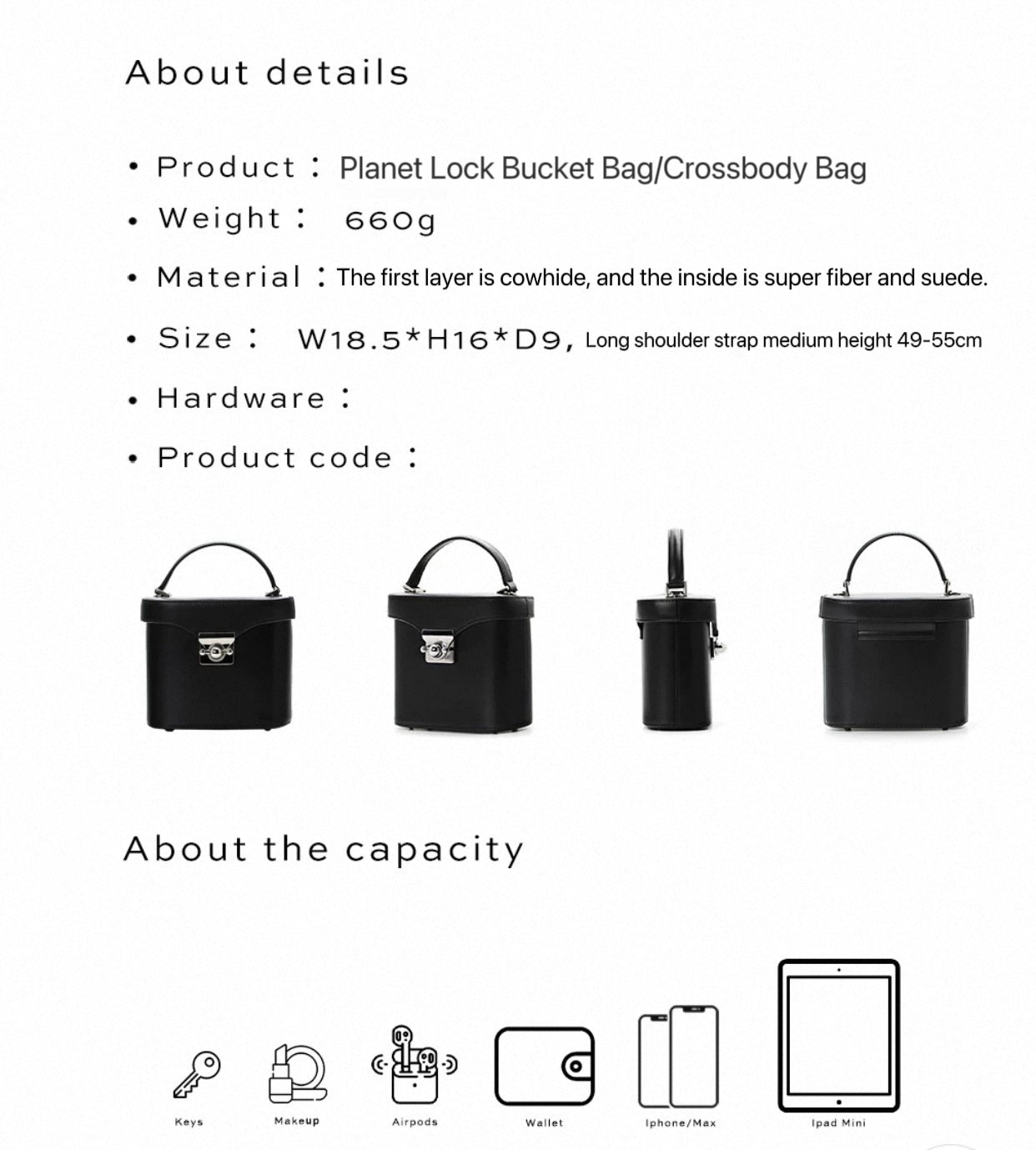 Planet Lock Bucket Bag