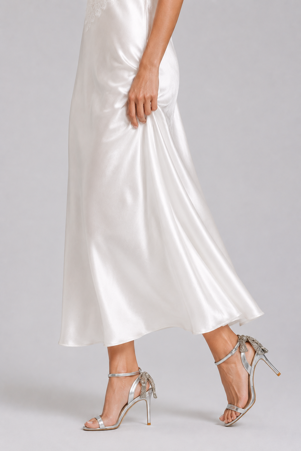 Spring Summer New Luxury Silk Lace Embroidered Short Sleeve Dress