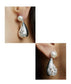 Jade Pearl Relief Teardrop Earrings