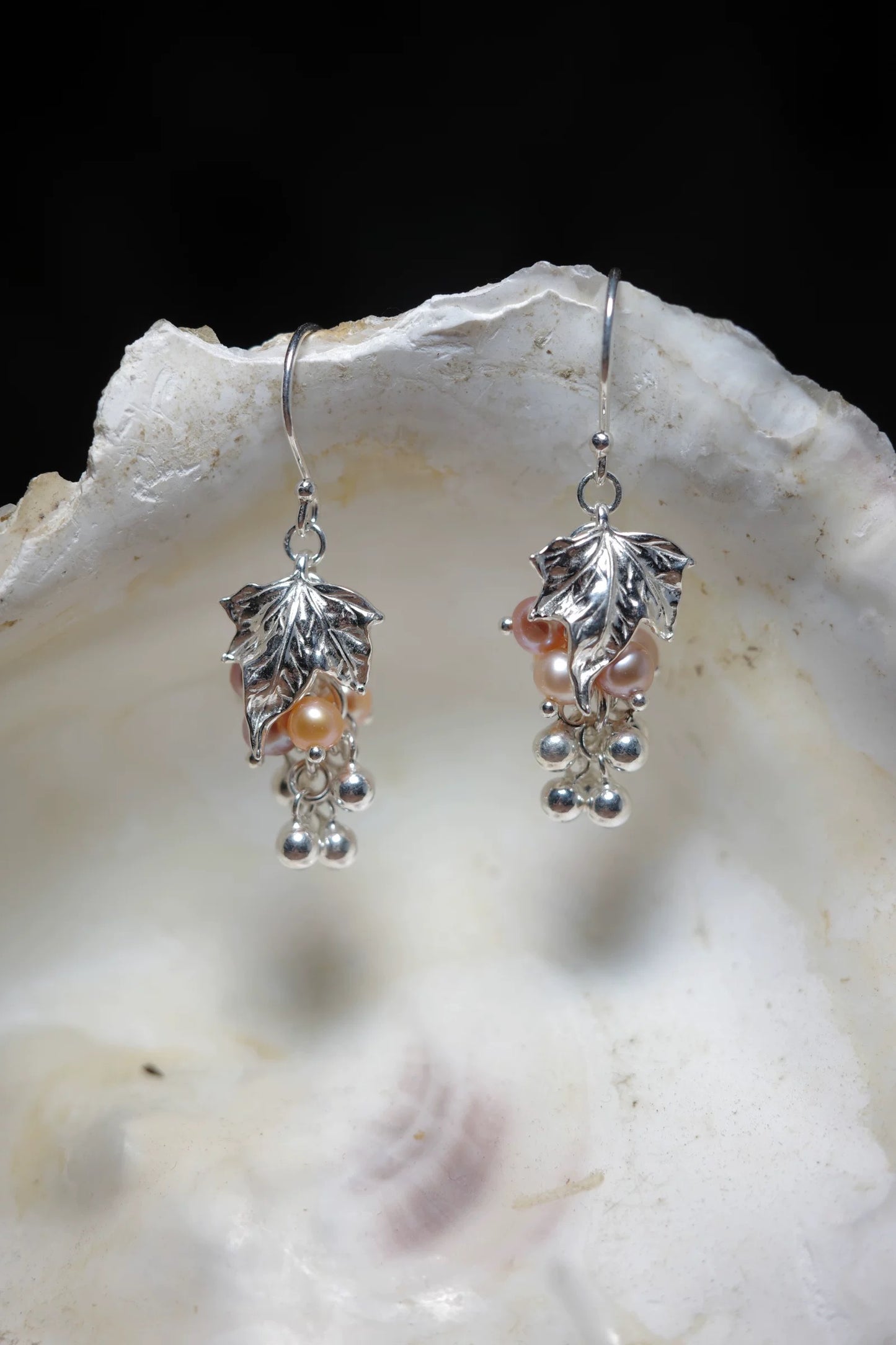 Grape Leaf Spirit Fruit Earrings