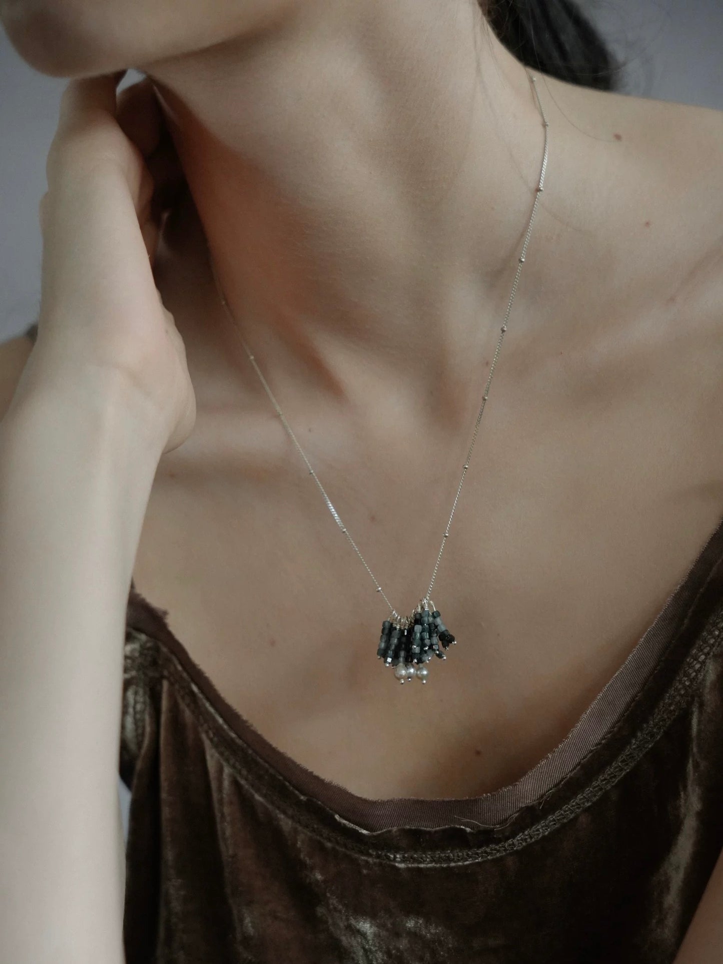 Blue Spike Necklace