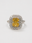 3 Carat Radiant Cut Ring, S925 Sterling Silver Fully Paved Halo Ring