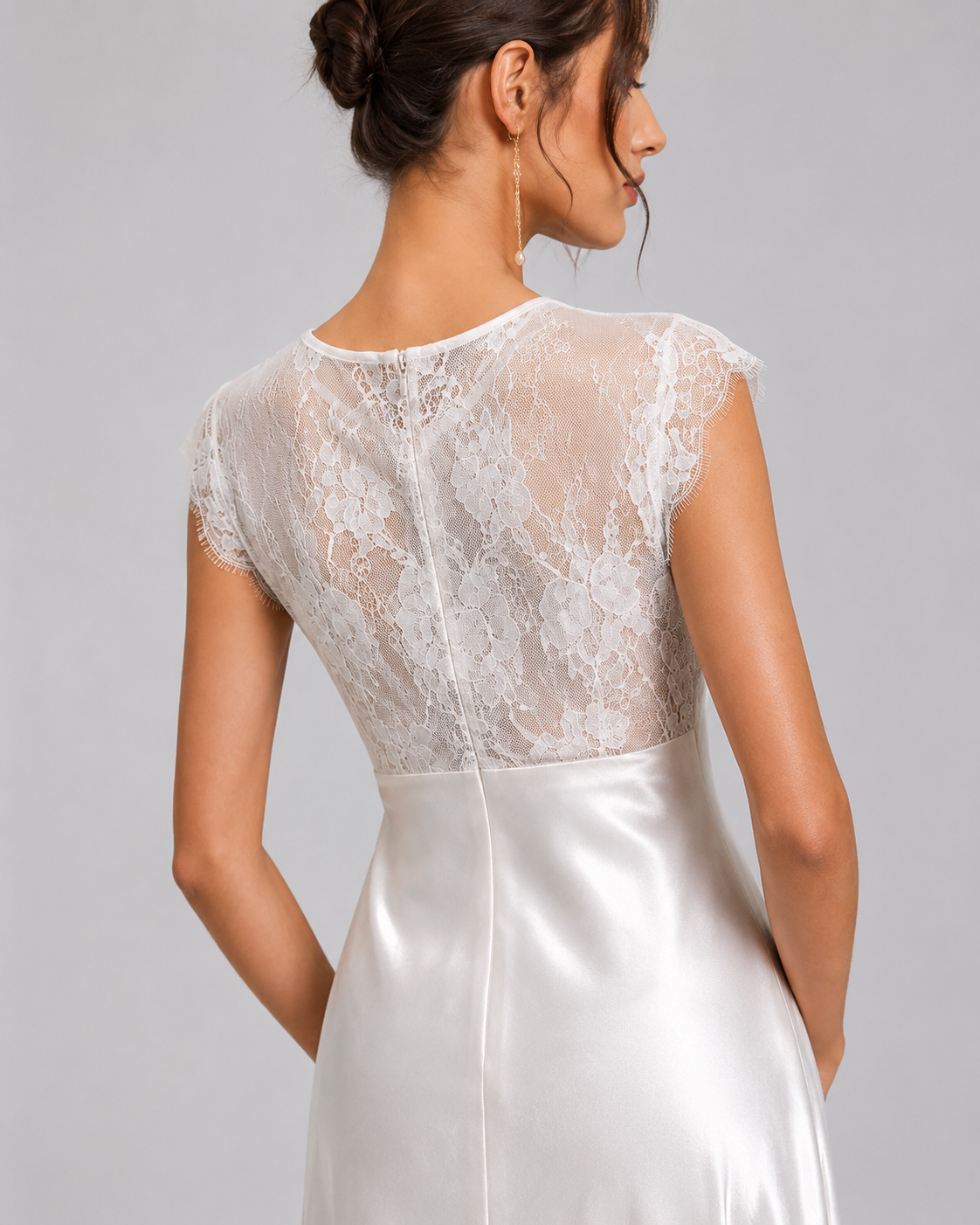 Spring Summer New Luxury Silk Lace Embroidered Short Sleeve Dress