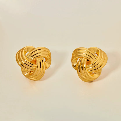 Golden Intertwined Earrings