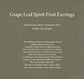 Grape Leaf Spirit Fruit Earrings