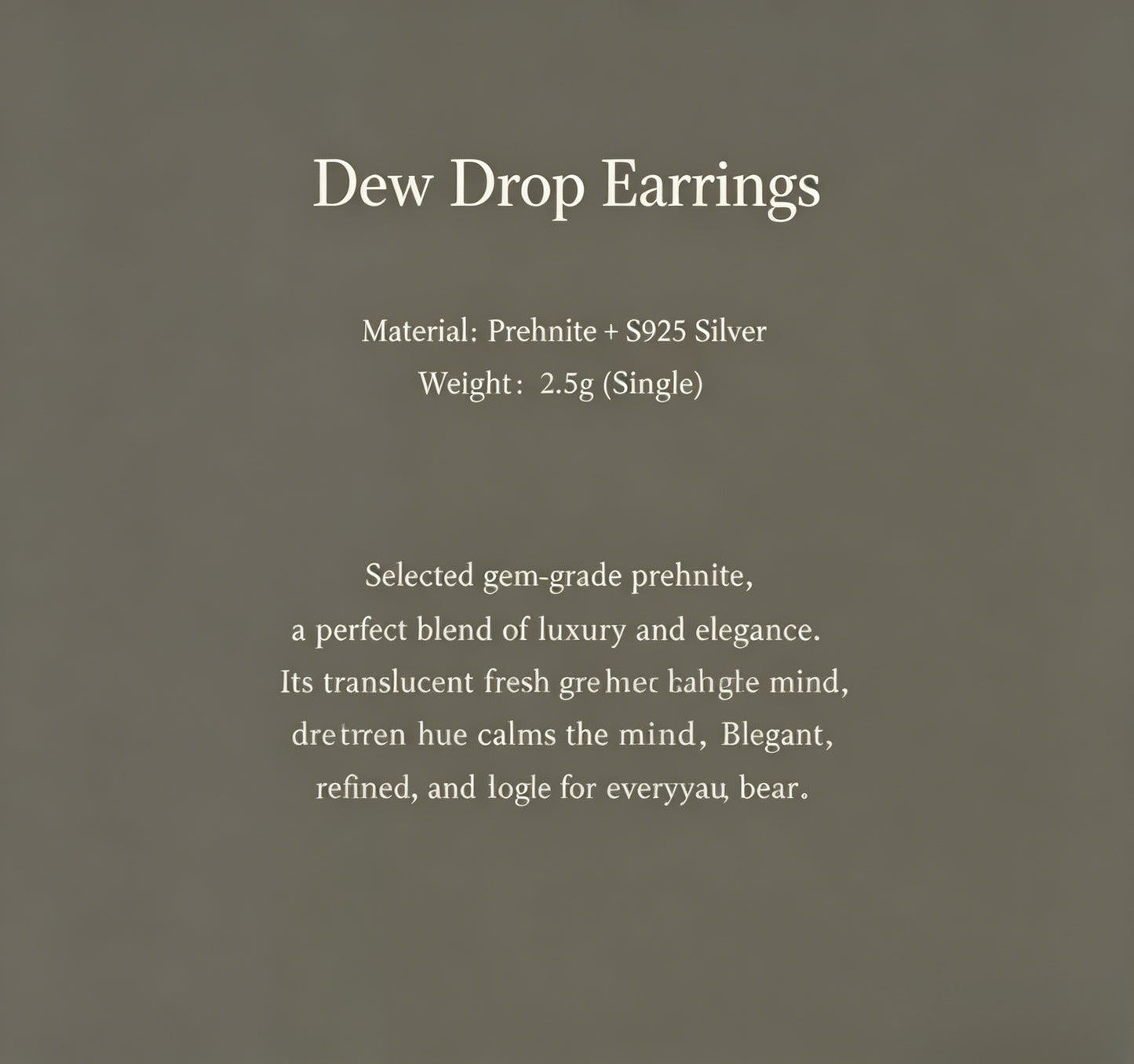 Clear Dew Earrings