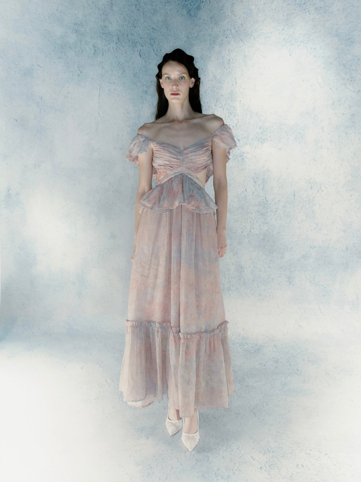 Gradient dreamy long skirt