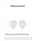 Relief Lace Silver Ball Earrings