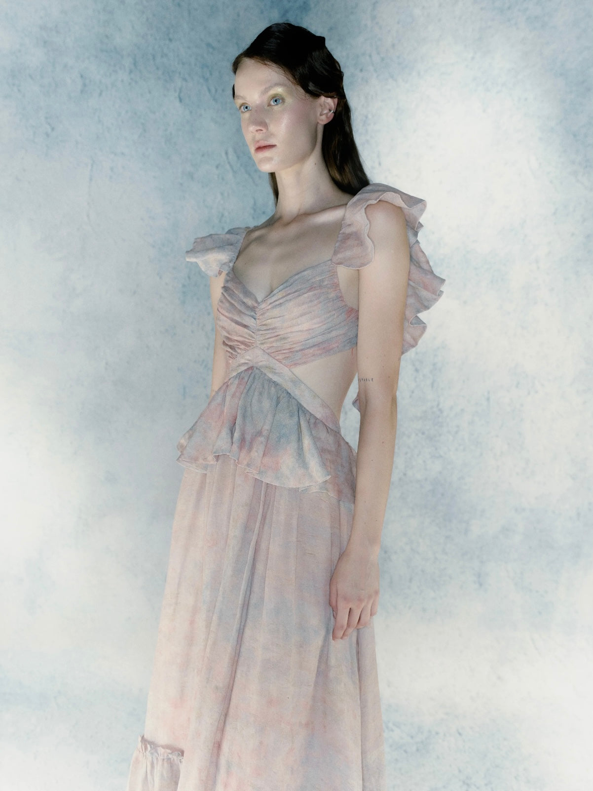 Gradient dreamy long skirt