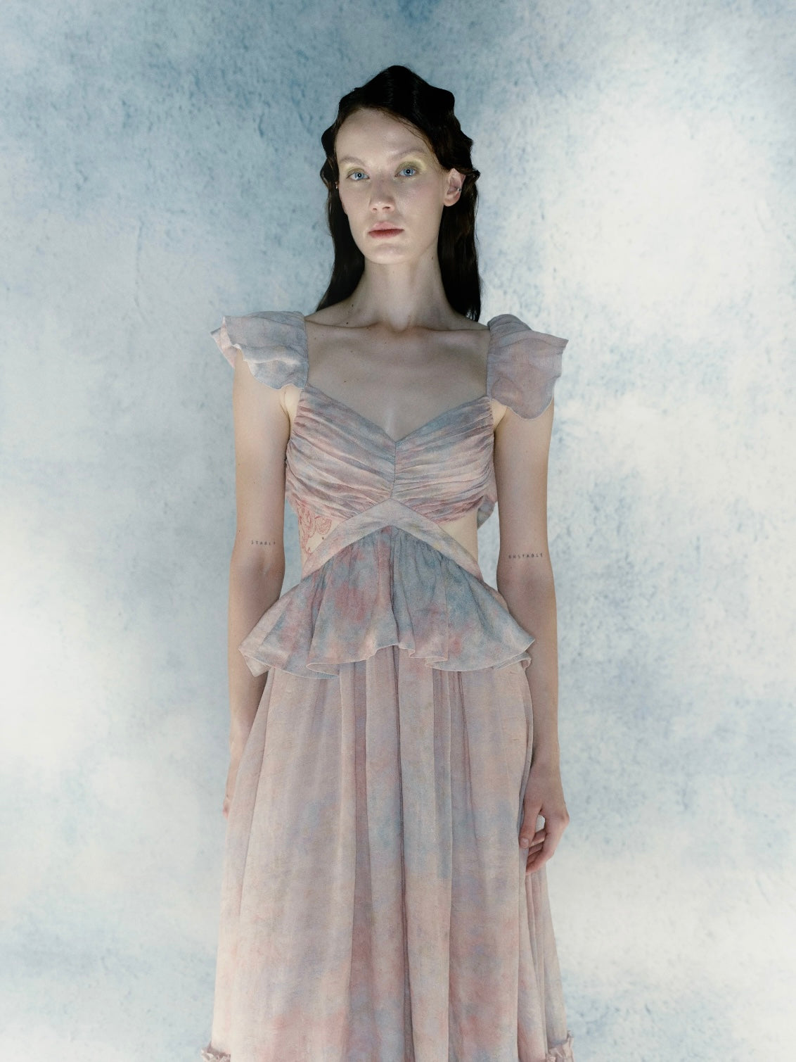 Gradient dreamy long skirt