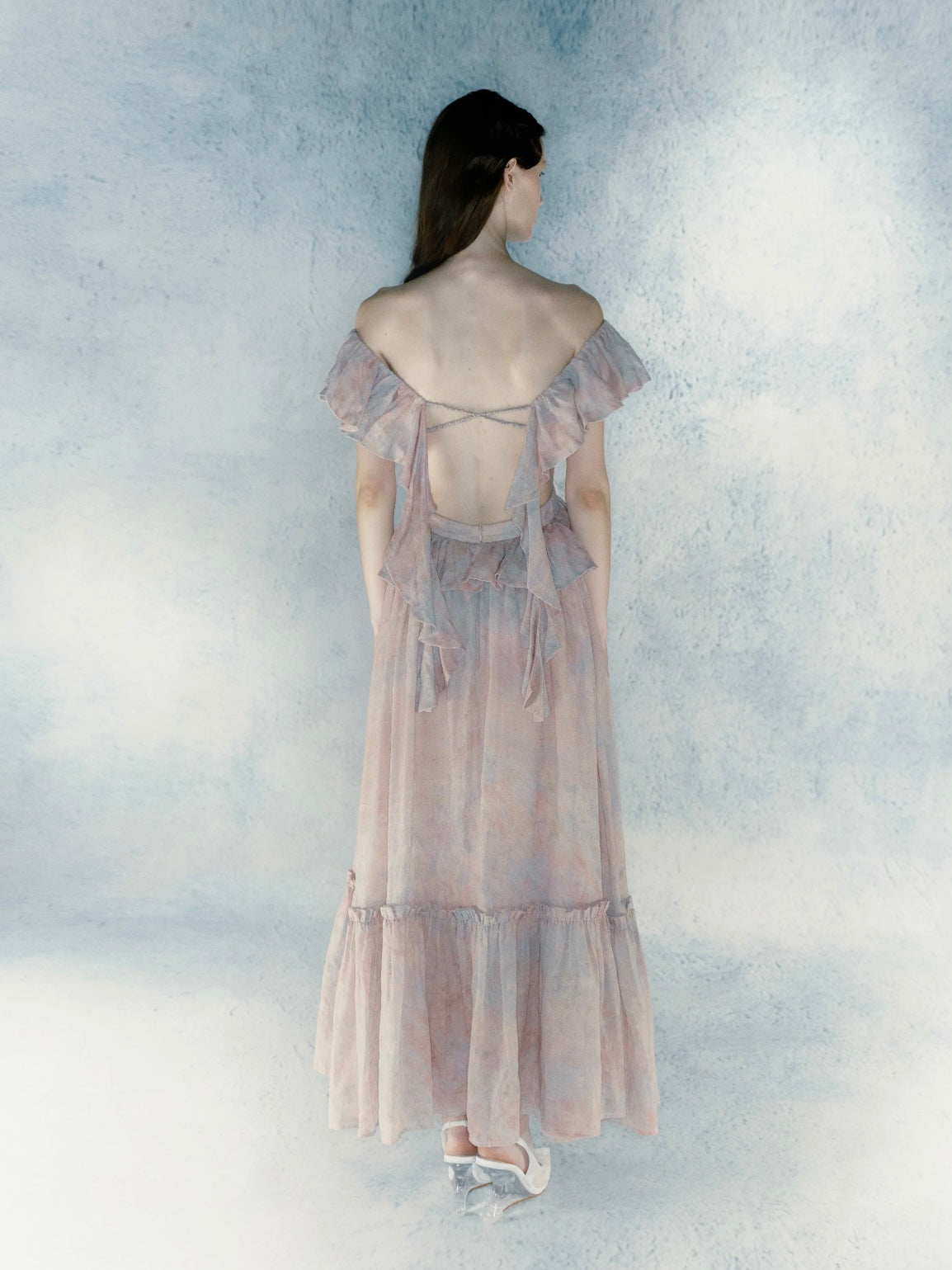 Gradient dreamy long skirt