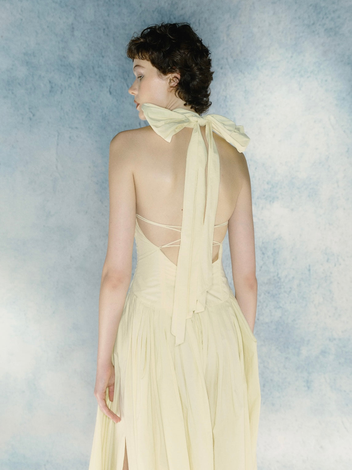 Three-dimensional bow tie dress