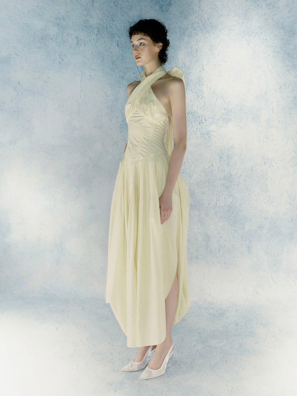 Three-dimensional bow tie dress