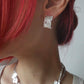 Metal Lace Small Hoop Earrings