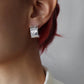 Metal Lace Small Hoop Earrings