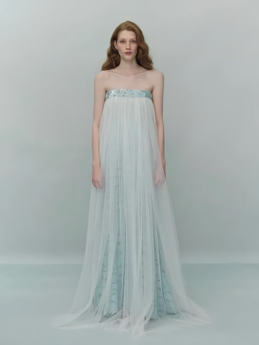 Handmade sequined pearl skirt