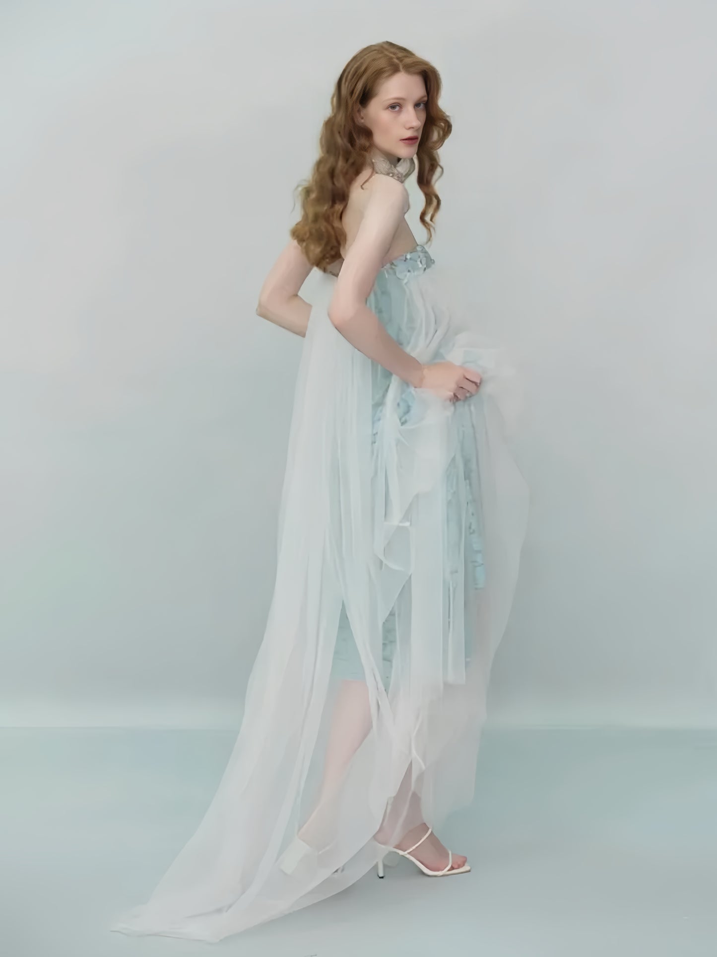 Handmade sequined pearl skirt